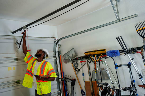 Professional Garage Door Panel Replacement technician working in Petersburg, VA
